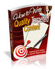 Thumbnail Write QualityTargeted Content (Master Resale Rights)