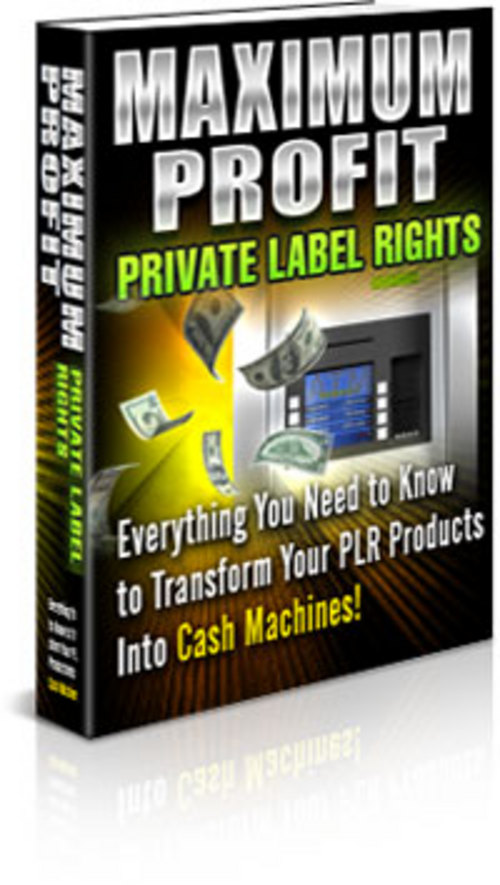 Product picture Max Profit PLR + Private Label Rights